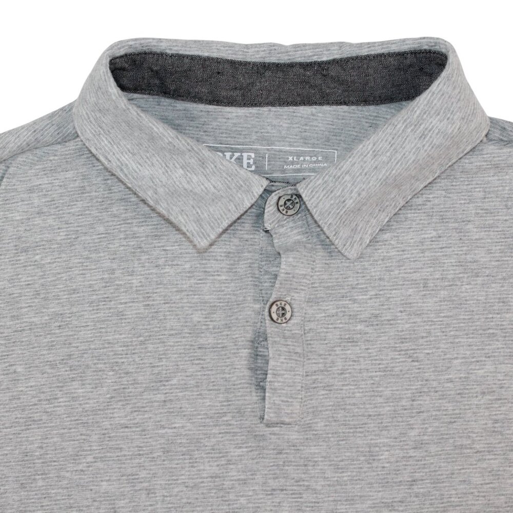 BKE Mens XL Gray Pinstripe Stretch Everyday Wear Polo Shirt Athleisure - Picture 4 of 9